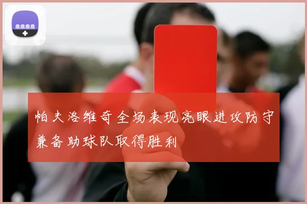 帕夫洛维奇全场表现亮眼进攻防守兼备助球队取得胜利